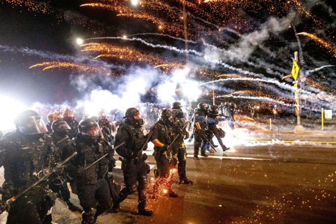 美國司法部將爆發示威的俄勒岡州波特蘭列無政府主義區。AP資料圖片