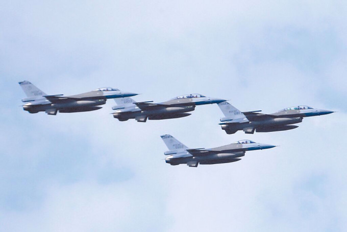 台湾空军F-16V机队。