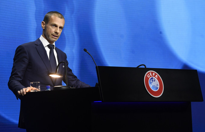 歐洲足協主席施弗林期望歐國盃四強和決賽取得成功。AP