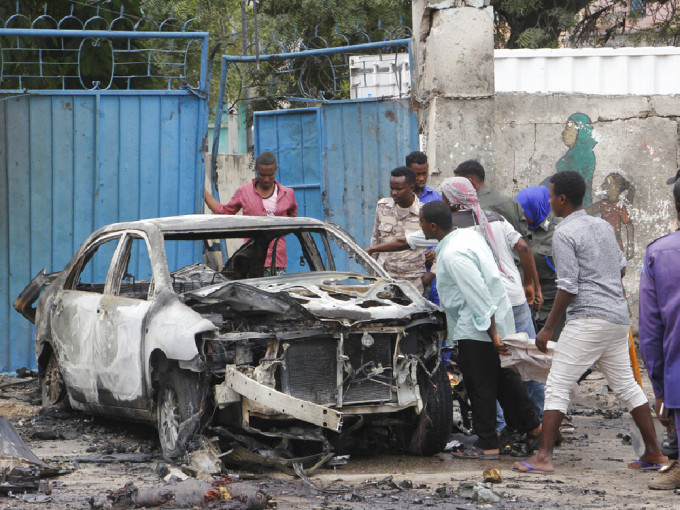 索马里首都发生汽车炸弹袭击。 （美联社）