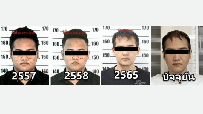 泰國毒梟整容3次後終落網。 網圖