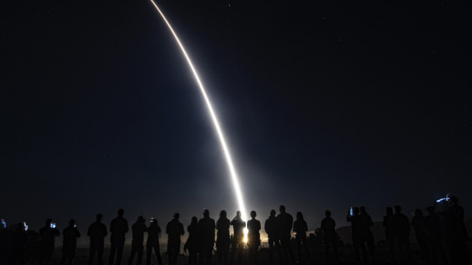 2022年9月的「义勇兵3型」（LGM-30G Minuteman-III）洲际弹道导弹试射。 美联社