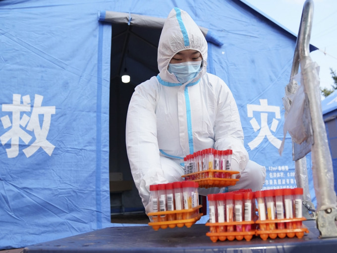 哈尔滨指疫情防控正处关键时期。AP图片