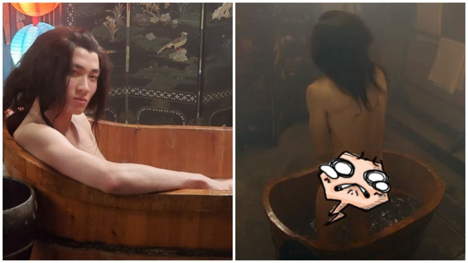在昨晚一集中，周嘉洛牺牲色相全裸露股演出。