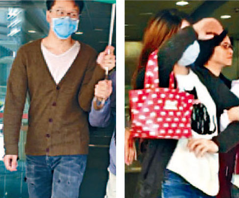 被告夫婦鄺耀文（左）及陳海雲，公眾地方擾亂秩序改判罪成，須入獄5周。