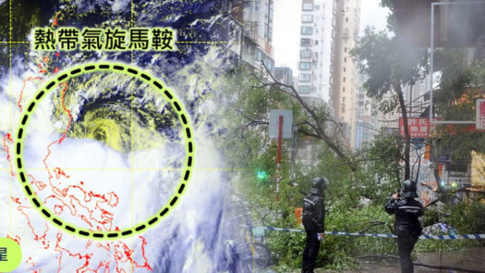 天文台表示，倘若马鞍采取偏西路径，香港出现风暴潮的风险会大增。