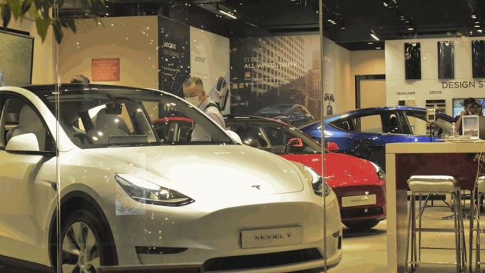 特斯拉（Tesla）電動車為是享有首次登記稅寬減最多的電動車品牌。資料圖片
