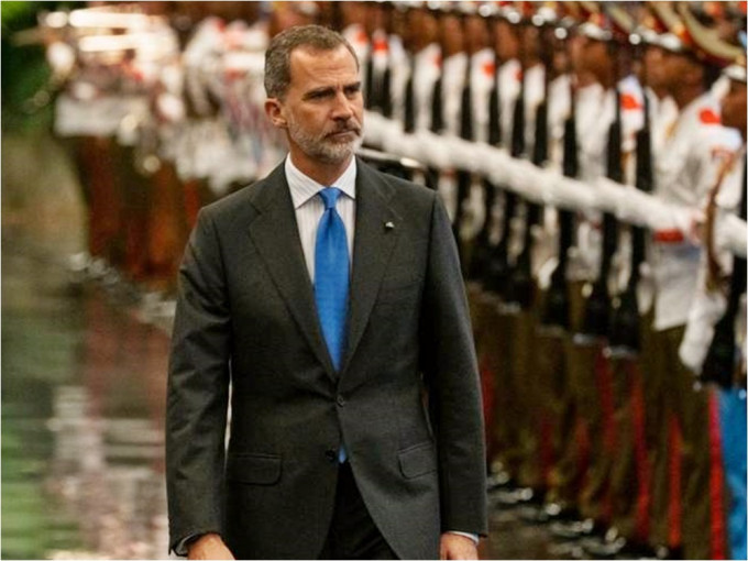 西班牙国王费利佩6世为密切接触者，须自我隔离10天。AP资料图片