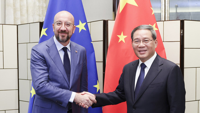 李強會見歐洲理事會主席米歇爾，促中歐通過合作化解疑慮。新華社