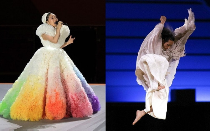 MISIA（左）在東奧開幕獻唱日本國歌一刻獲61%高收視。