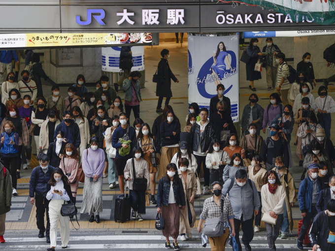大阪新增666人确诊新冠肺炎创单日新高。AP图片