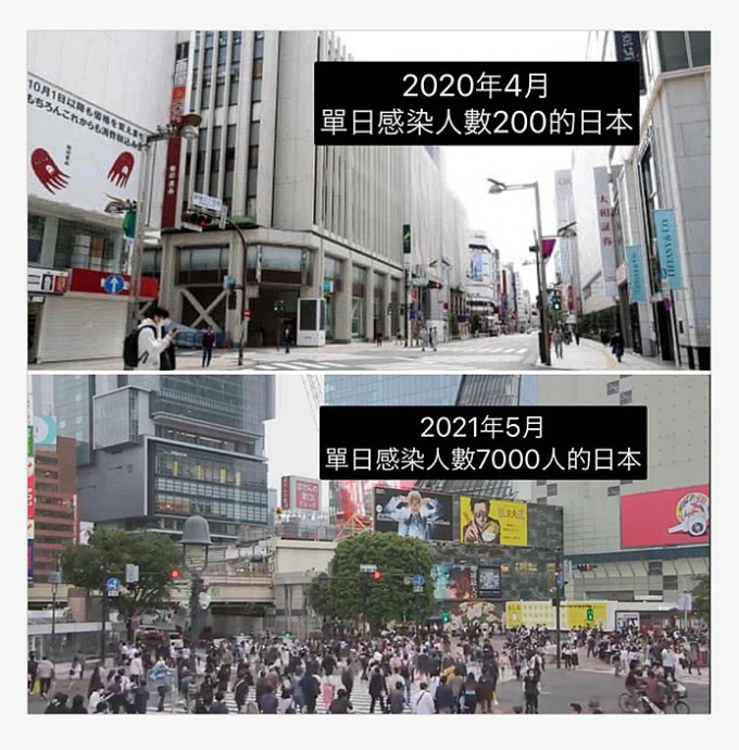 日本YouTuber「JUN醬」分享日本一年之間的對比照片。