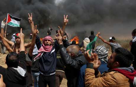 巴勒斯坦举办的「伟大回归游行」活动进入第五周。AP