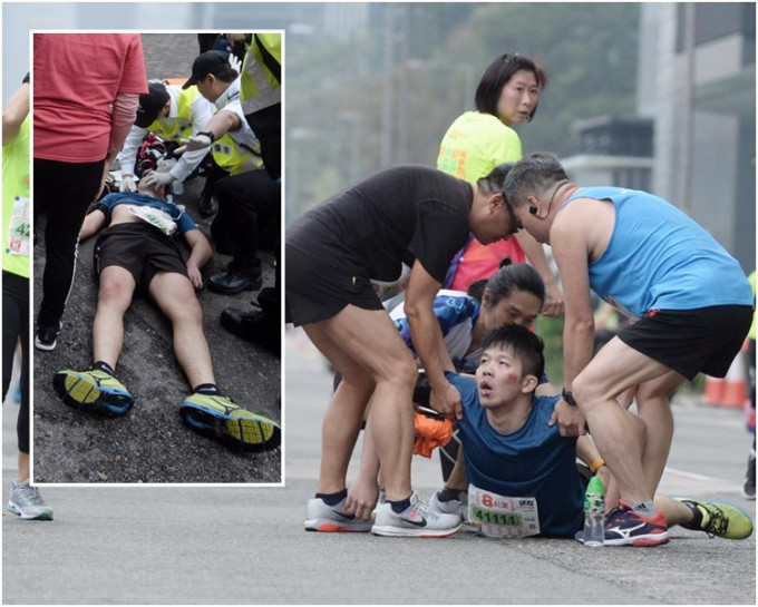 參加8公里賽事的28歲男跑手暈倒前曾吐血。