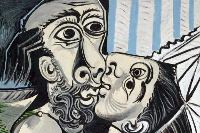 畢加索畫作《吻》。