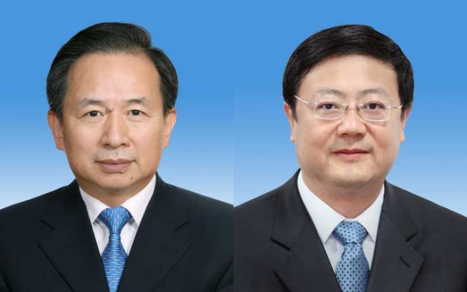 李干杰(左)和陈吉宁(右)。