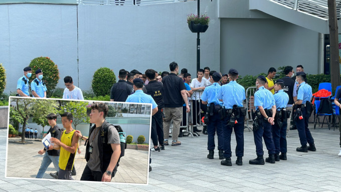 警方入境處聯合行動 香港仔漁市場掃蕩黑工 帶走一男。劉漢權攝