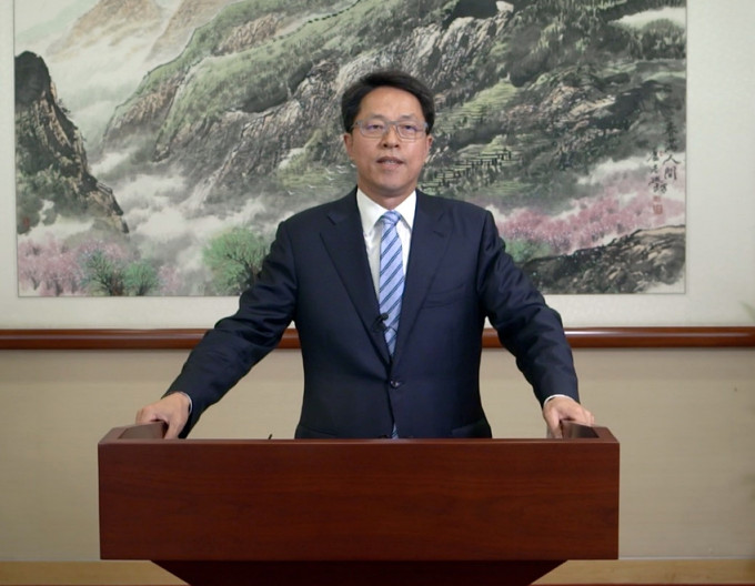 张晓明出席基本法颁布30周年法律高峰论坛致辞。