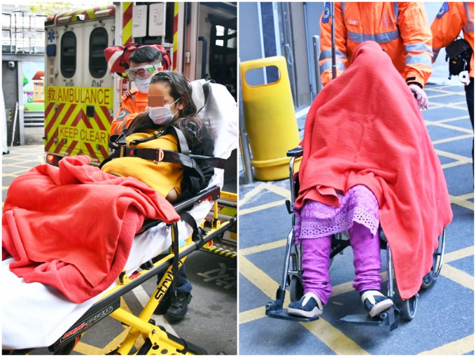 兩人分乘兩輛救護車送伊利沙伯醫院。