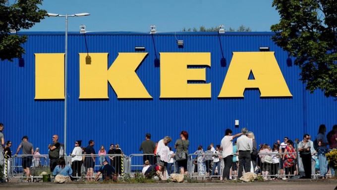 英国IKEA将削减未接种员工隔离期间病假薪酬。路透社资料图片
