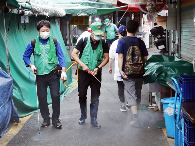 南韩过去一日新增119宗确诊，连续5天保持单日200宗以下。AP图片