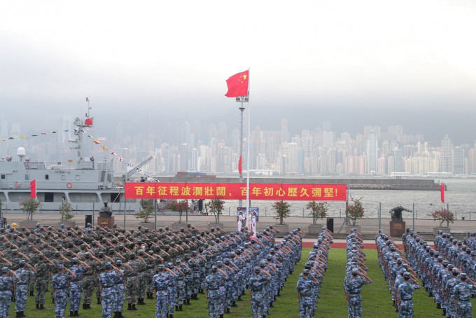 駐港部隊完成輪換。新華社資料圖片