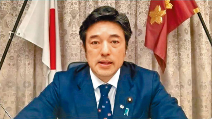 日本副防衞相中山泰秀質疑「一中」政策。　