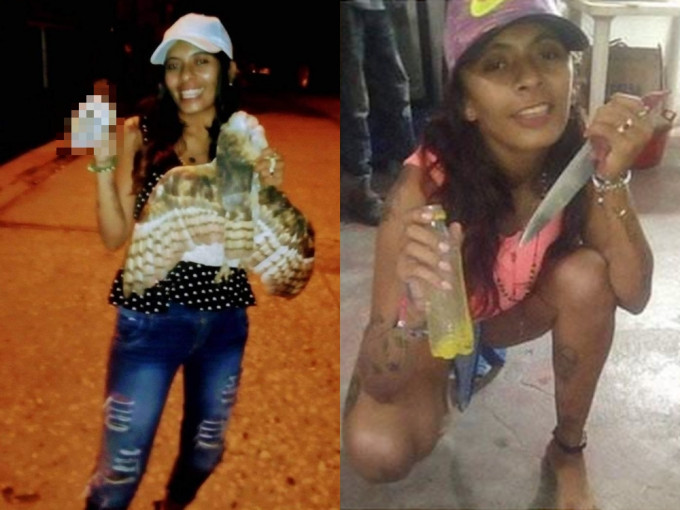 哥倫比亞21歲女子被亂槍打死，曾在網上炫耀斬首貓頭鷹。（網圖）