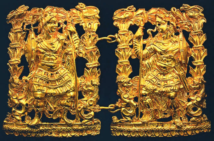 巴克特里亚宝藏有大量精美黄金制品。互联网图片