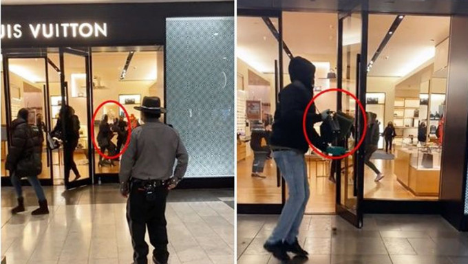 纽约州2男明目张胆抢劫LV专门店手袋。