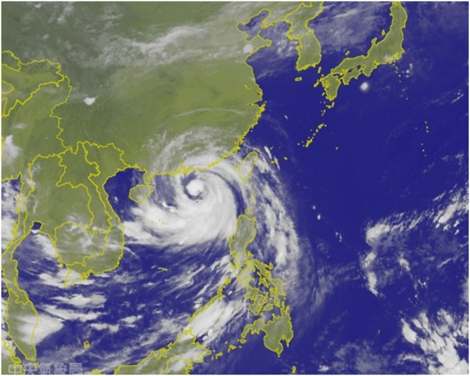 山竹环流影响全台9县市发出豪雨特报。图：中央气象局