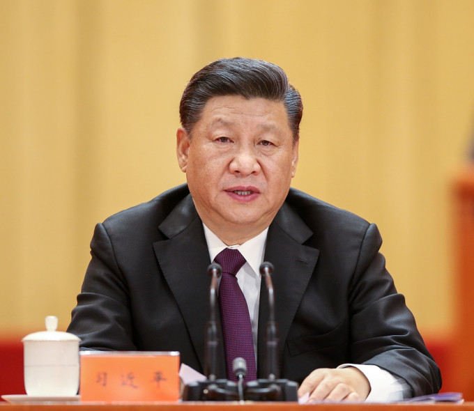 國家主席習近平在會上總結2018年經濟工作。新華社圖片
