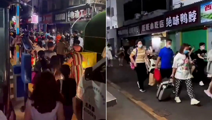網傳深圳南山區有民眾連夜逃出封控區。