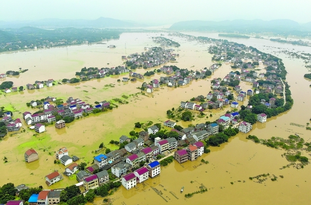 湖南衡東縣發生嚴重水災。網圖