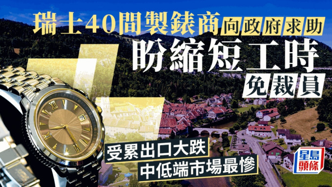 瑞士40間製錶商向政府求助 盼縮短工時免裁員 受累出口大跌 中低端市場最慘