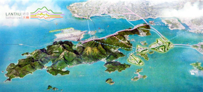 大嶼山發展後模擬圖