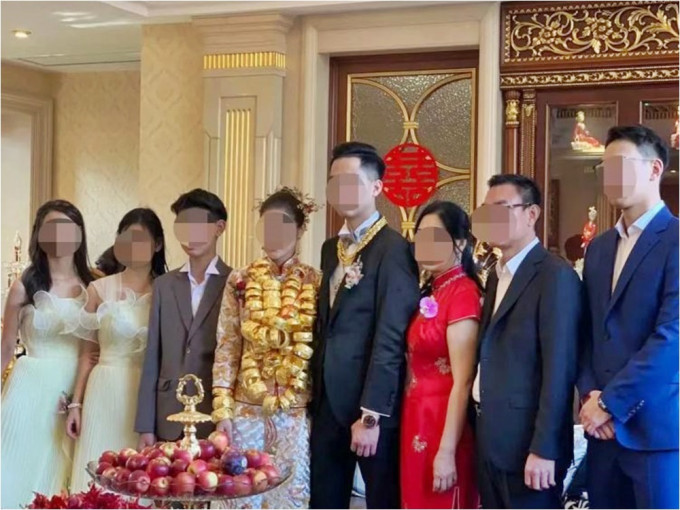 網傳2大財團舉行婚禮，場面鼎盛。網圖