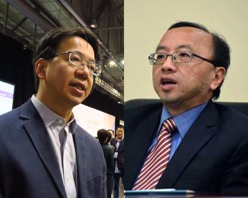 莫乃光(左)和张达明均表示，提名不会「锦上添花」。资料图片