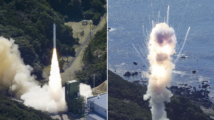 日本SpaceOne民营火箭试飞发生爆炸，空中解体。 AP