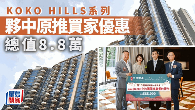 KOKO HILLS系列夥中原推買家優惠 總值8.8萬