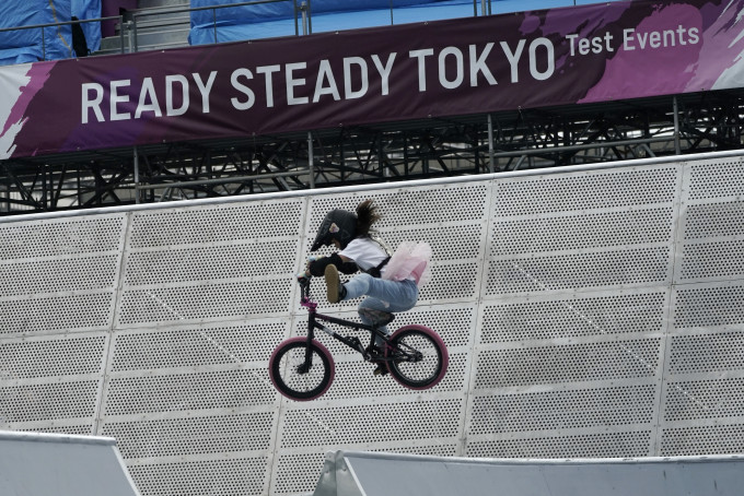 日本举行BMX奥运测试赛。 AP