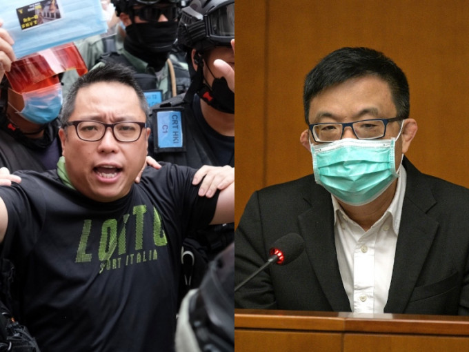 谭得志（左）涉嫌发表煽动文字被捕，涂谨申（右）认为是以言入罪。资料图片