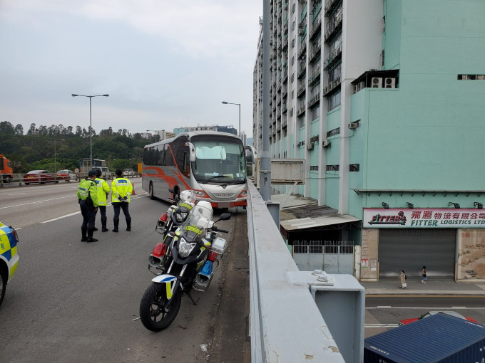 涉事旅游巴。 梁国峰摄