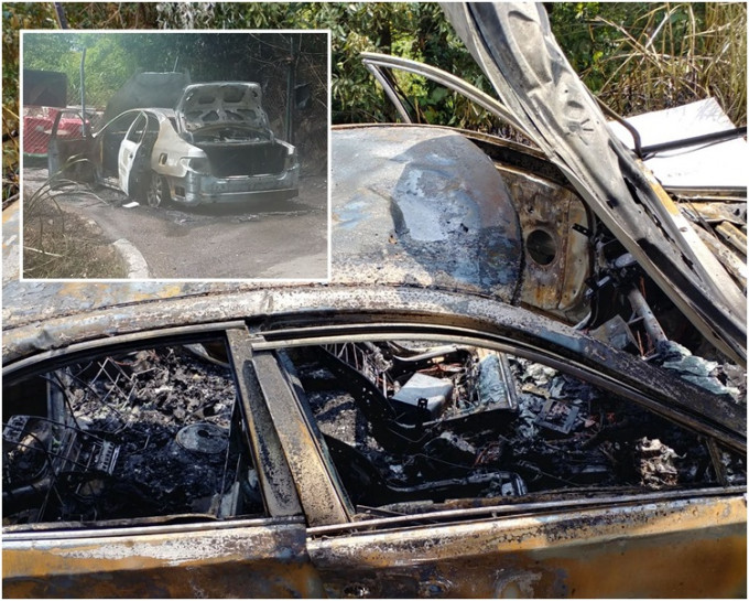 私家车严重焚毁。读者提供