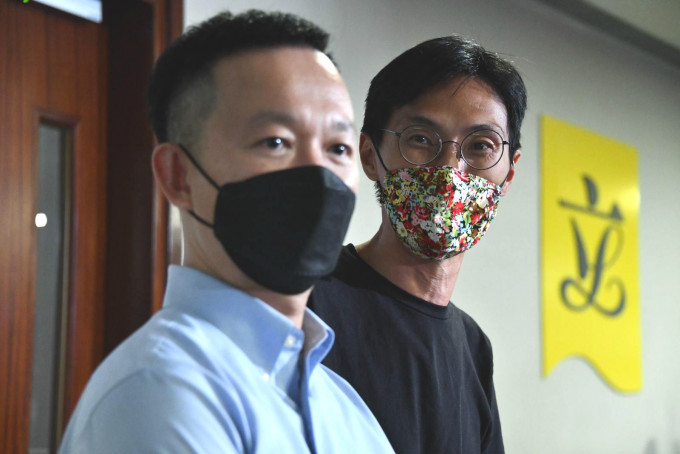 陳志全及朱凱廸（右）本月30日後離任立法會議員。