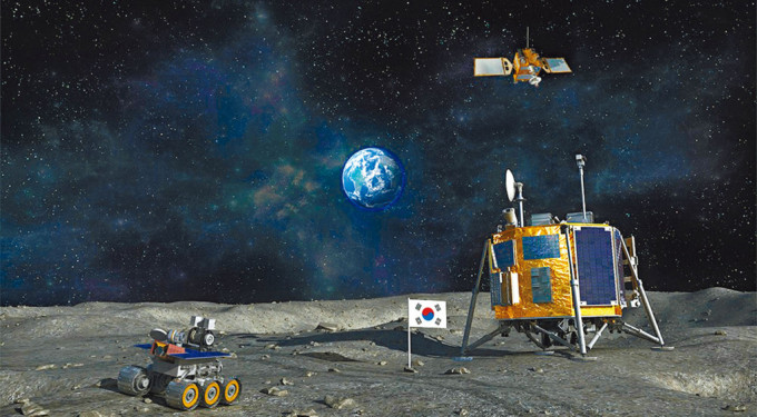 南韩航空宇宙研究院的探月构想图。