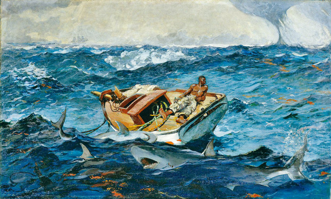 霍默畫作《墨西哥灣流》。 