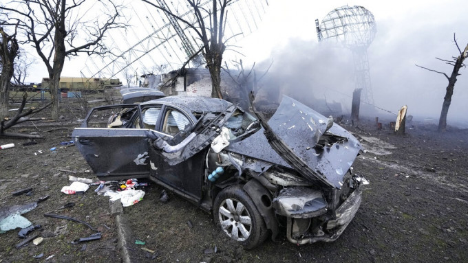 乌克兰指境内有7人死亡。美联社图片
