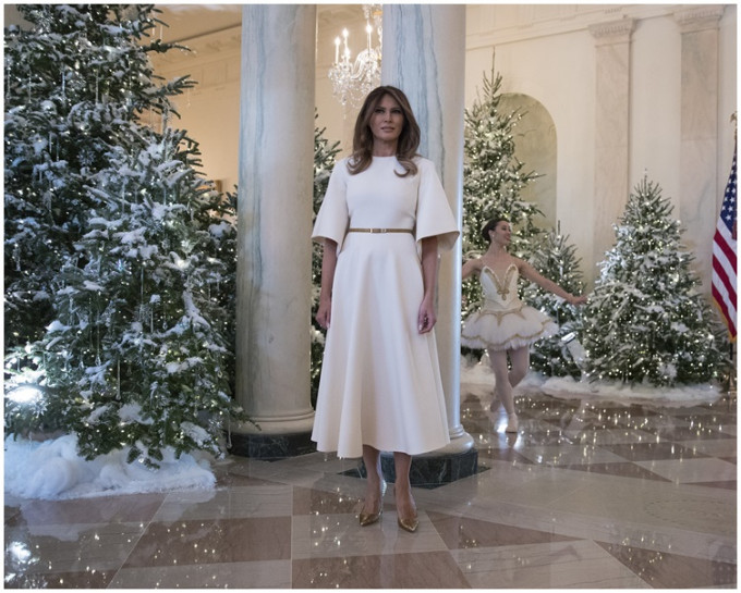 白宮整個聖誕布置由梅拉尼婭操刀。AP