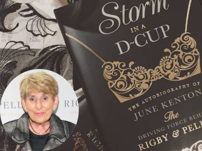 Rigby＆Peller的82歲前老闆June Kenton在去年出版的新書《Storm in a D-Cup》。網上圖片